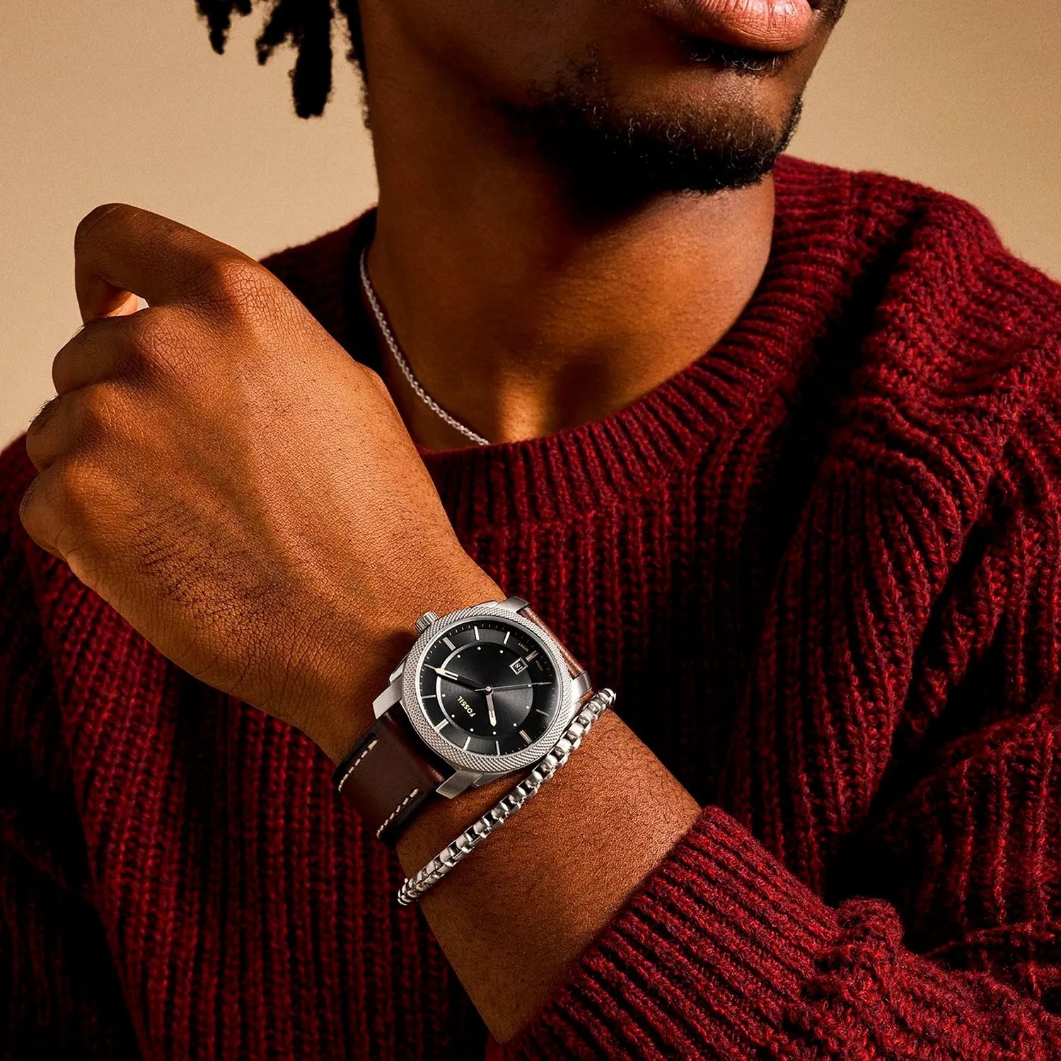 FOSSIL Machine 42mm gjafasett