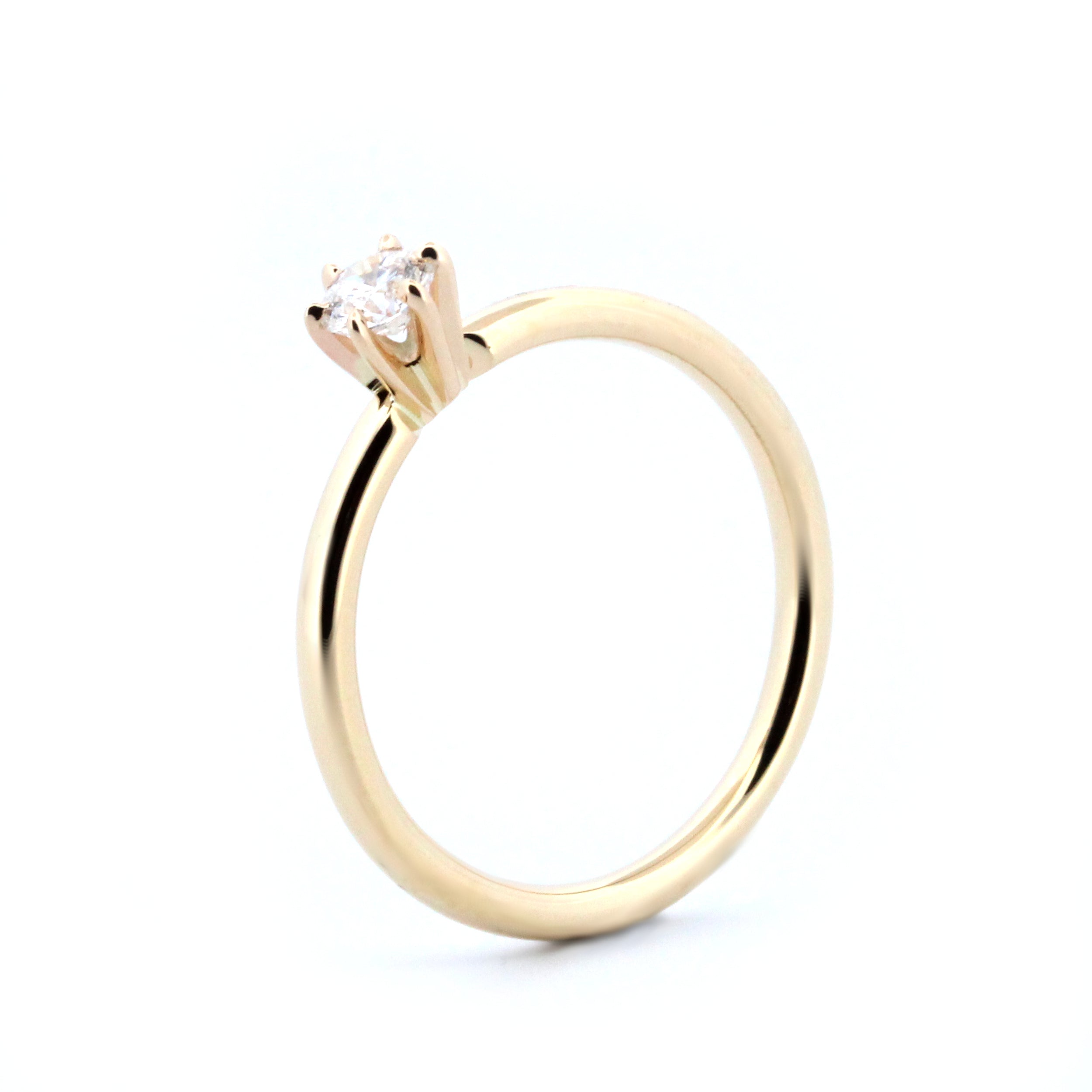 LAUPUR 14k gull einbaugur með 0.25ct lab demanti