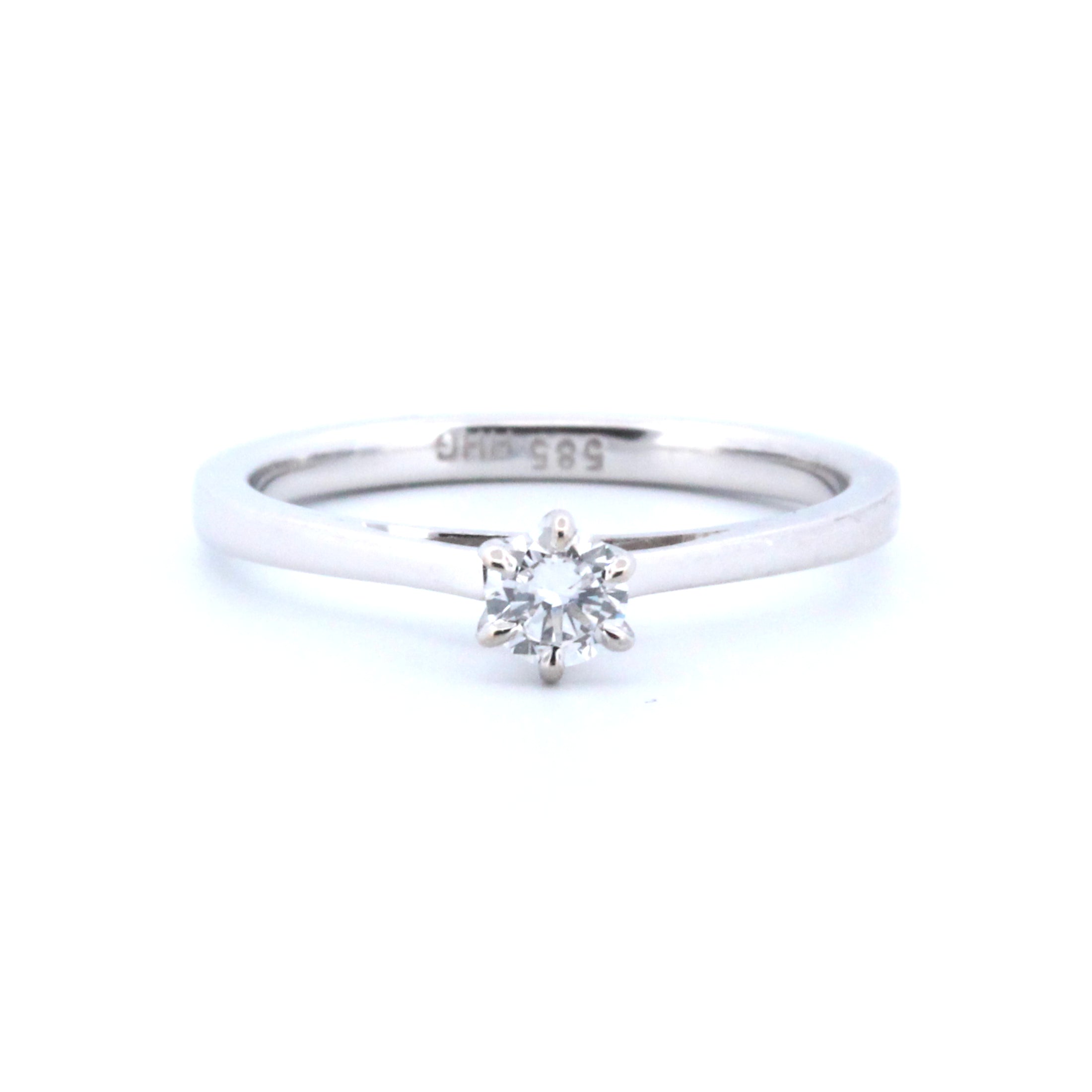 LAUPUR 14k Hvítagulls einbaugur með 0.25ct lab demanti