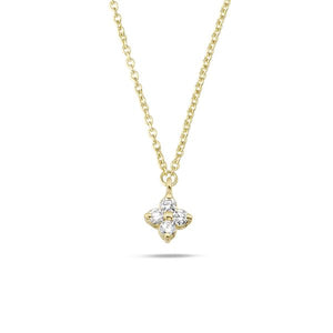 NURAN Iris gold necklace 14kt with 0.12ct diamonds