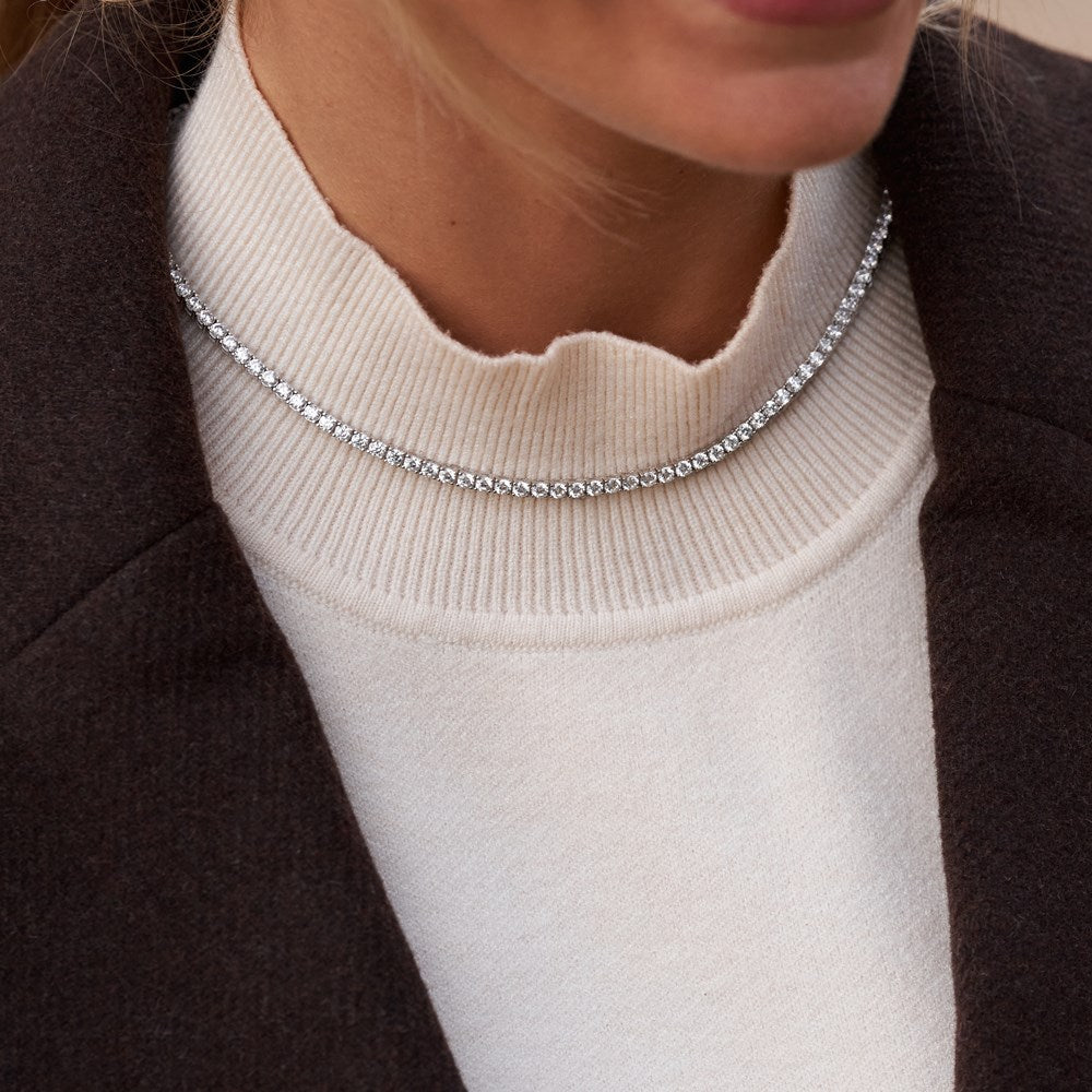 JOANLI Karen silfurhálsmen með zirkonia ●150942