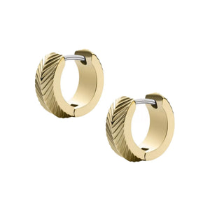 FOSSIL Harlow Linear Texture gylltir eyrnalokkar JF04116