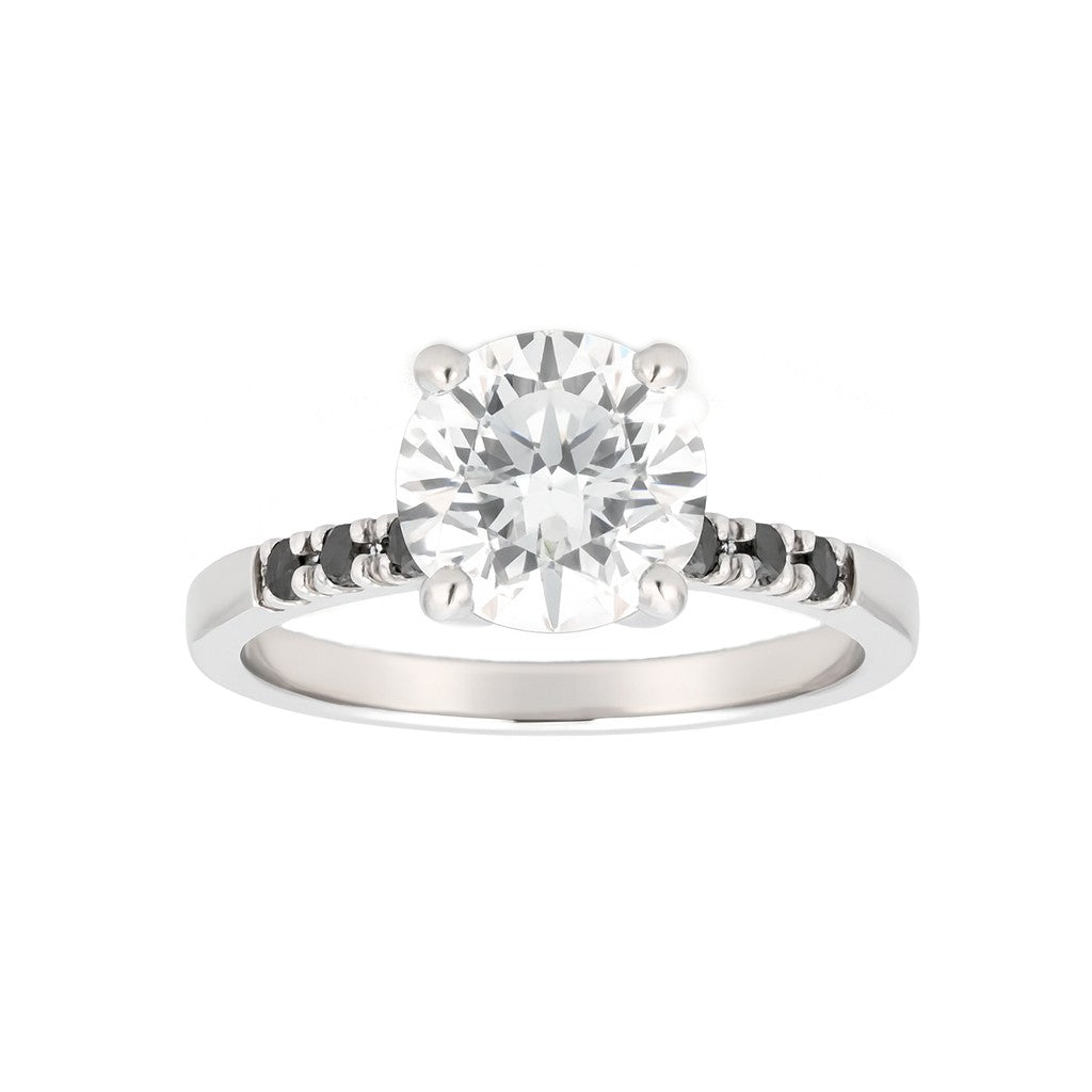 LAUPUR Solitaire trúlofunarhringur 14k hvítagull með 1.1ct VVS Lab Grown demanti