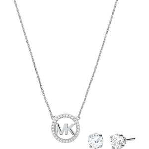MICHAEL KORS Premium Gjafasett, silfurhálsmen og eyrnalokkar MKC1260