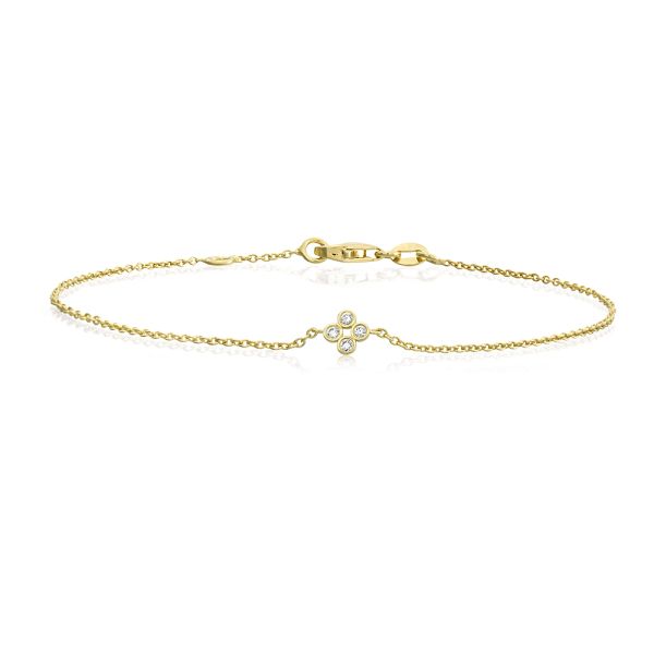 Olivia gullarmband 14kt með 0.040ct demöntum