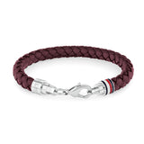 TOMMY HILFIGER Braided brúnt leður herraarmband 2790547