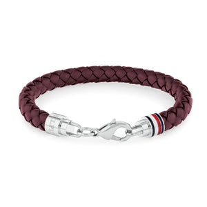 TOMMY HILFIGER Braided brúnt leður herraarmband 2790547