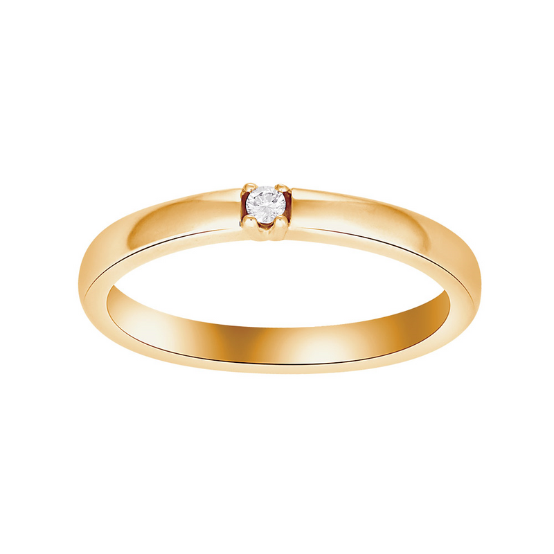 NORDAHL JEWELLERY Gullhringur 14k með 0.03ct demanti