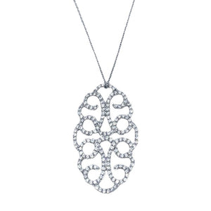 Silver Necklace with Zirconia