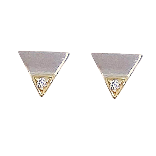Gulleyrnalokkar 14k, demantar