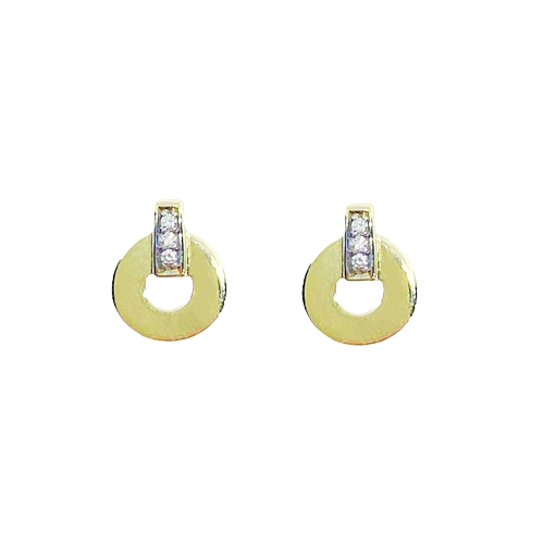 Gulleyrnalokkar 14k zirkon steinar