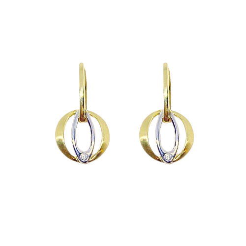 Gulleyrnalokkar 14k, demantur