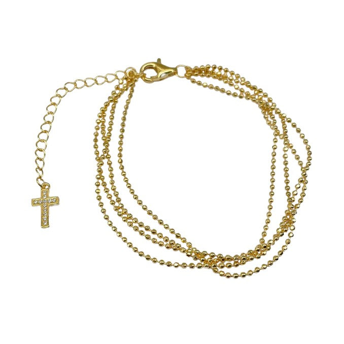 VERA DESIGN Gyllt kúluarmband