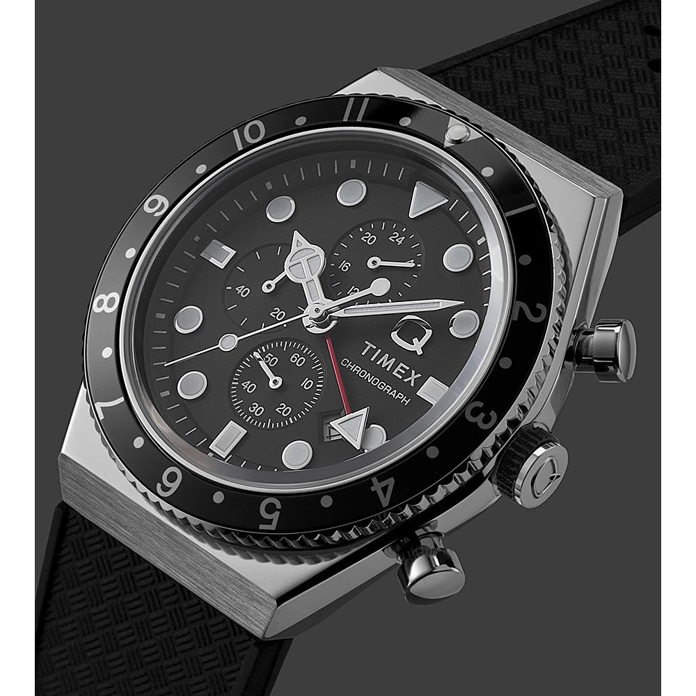 TIMEX Q 3-Time Zone Chronograph 40mm