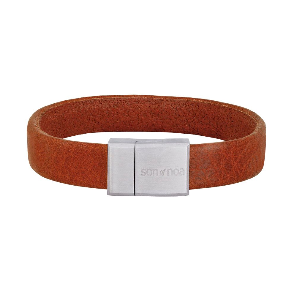 SON koníaksbrúnt herraarmband