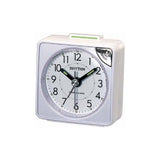 RHYTHM white alarm clock with light