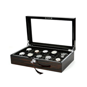 Sable Wooden Watch Box | for 10 watches | Ebony