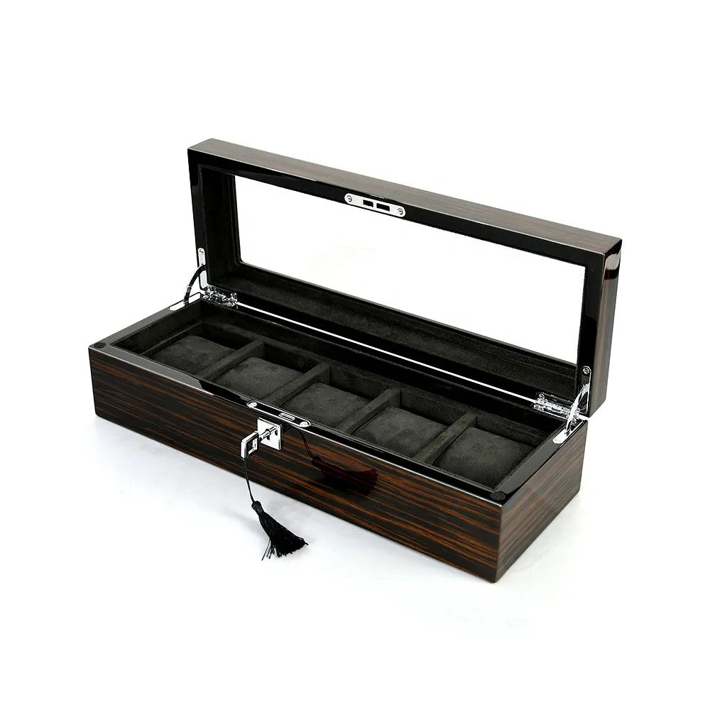 Úraskrín úr við fyrir 5 úr, Ebony