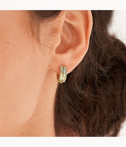 FOSSIL Harlow gylltir eyrnalokkar JF04116
