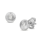 FOSSIL Sterling silfureyrnalokkar með zirkonia JF00617