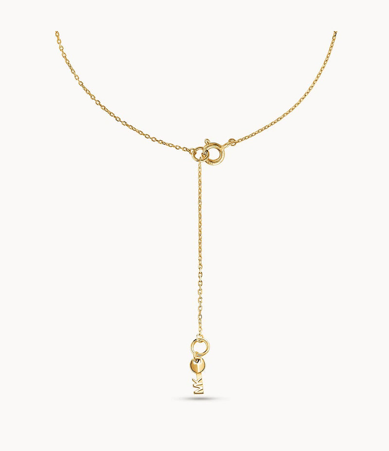 MICHAEL KORS Gyllt silfurhálsmen með zirkon steinum