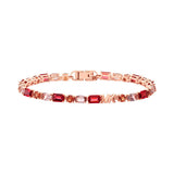 MICHAEL KORS Mixed Stone Tennis rósagyllt silfurarmband MKC1661