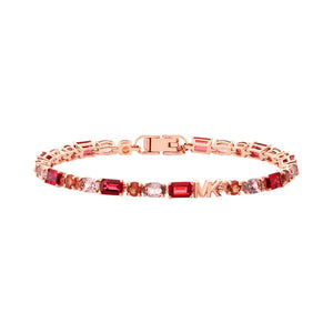 MICHAEL KORS Mixed Stone Tennis rósagyllt silfurarmband MKC1661