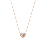 MICHAEL KORS Baguette Heart rósagyllt hálsmen MKC1689