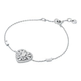 MICHAEL KORS Baguette Heart silfurarmband MKC1690
