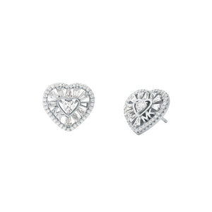 MICHAEL KORS Baguette Heart silfureyrnalokkar MKC1691