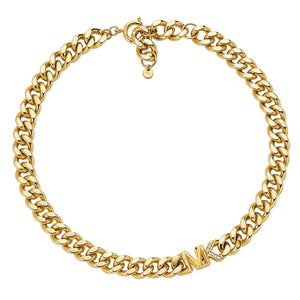 MICHAEL KORS gyllt hálsmen með zirkonia MKJ7835