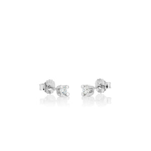SIGN Fire and Ice silver earrings 4mm