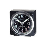 RHYTHM black alarm clock with light, silent