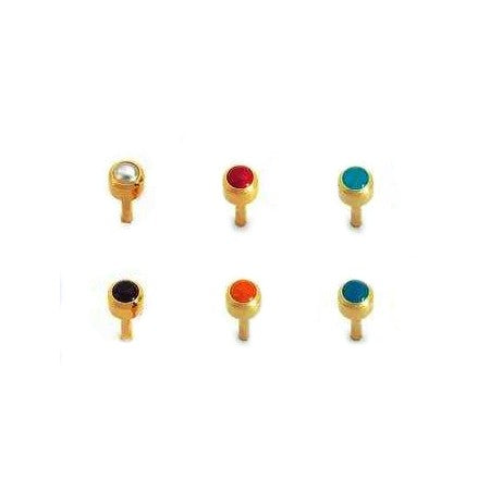 Stál skotlokkar með gyllingu, 6 litir 4mm