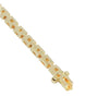 Gullarmband múrsteinamynstur 14k
