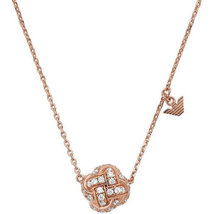 ARMANI Lucky You rose gold-plated silver necklace with zirconia EG3537