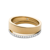 SKAGEN Kariana hringur með gyllingu og zirkonia SKJ1451