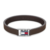 TOMMY HILFIGER Casual brúnt leður herraarmband 2790430